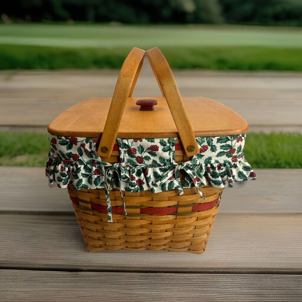 Longaberger 1998 Christmas Magazine Basket Combo  Rare 16” x 12.5”